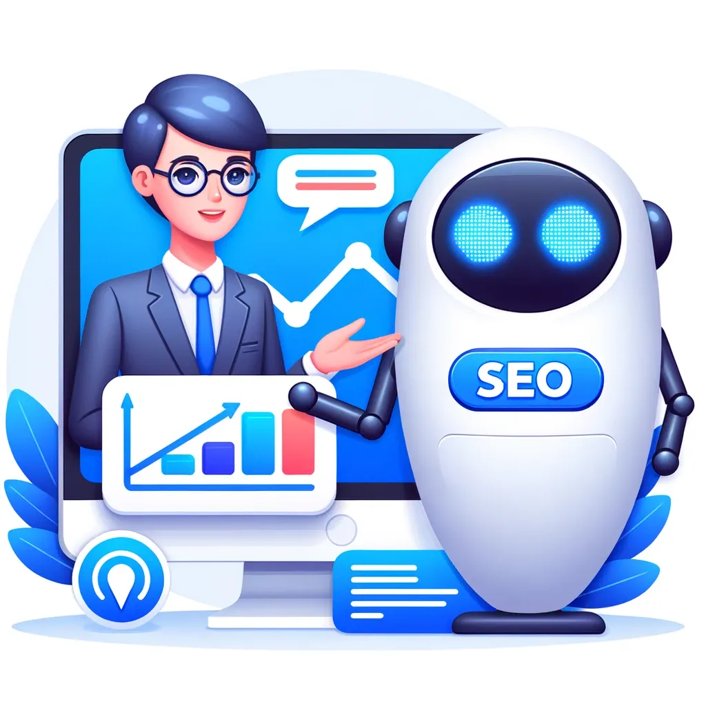 AI SEO content, illustration